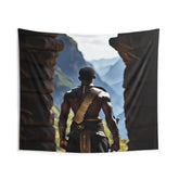 Leader of the Pack, Black Male Art, African Warrior Tapestry Wall Art, Black Man Back Side Wall Art, African American Art Aesthetic Room Decor